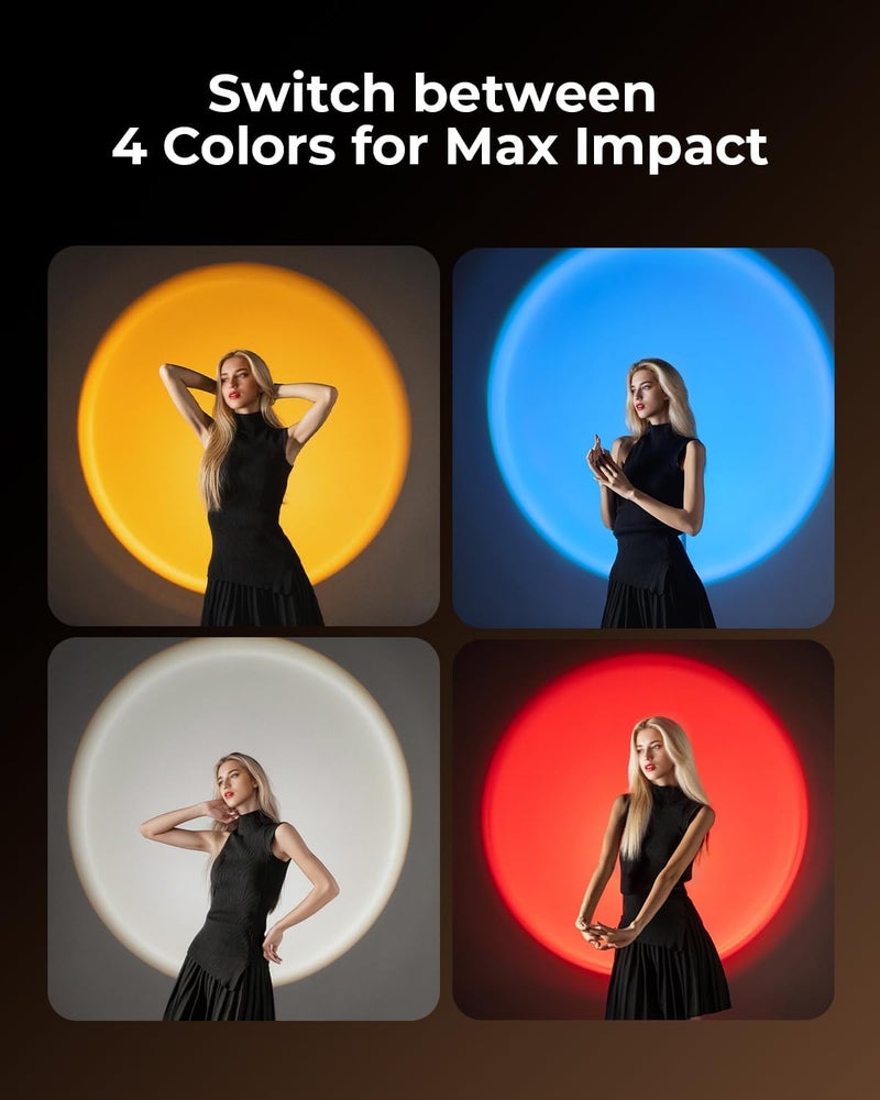 SMALLRIG RGB LED Photography Flashlight, 7500mAh Aluminum Alloy Patterned Ambient Light, 4 Color Fill Light with 20 Patterned Light Filters, Perfect for Photo, Content Creation Accessories RF10C 4634 - Image 3